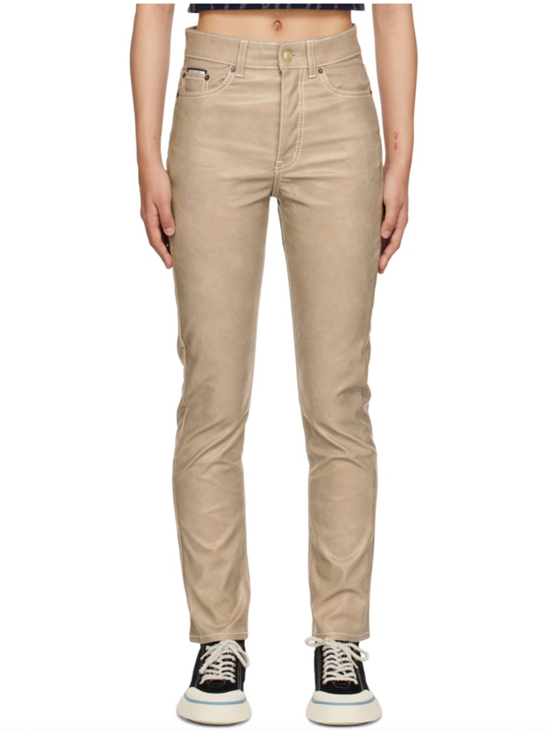 Eytys Women's Slim High-Rise Pants In Beige